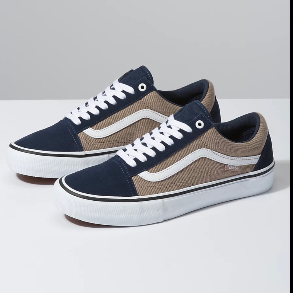 Vans Old Skool Pro Twill Dress Blues/Portabella Size 9 Women